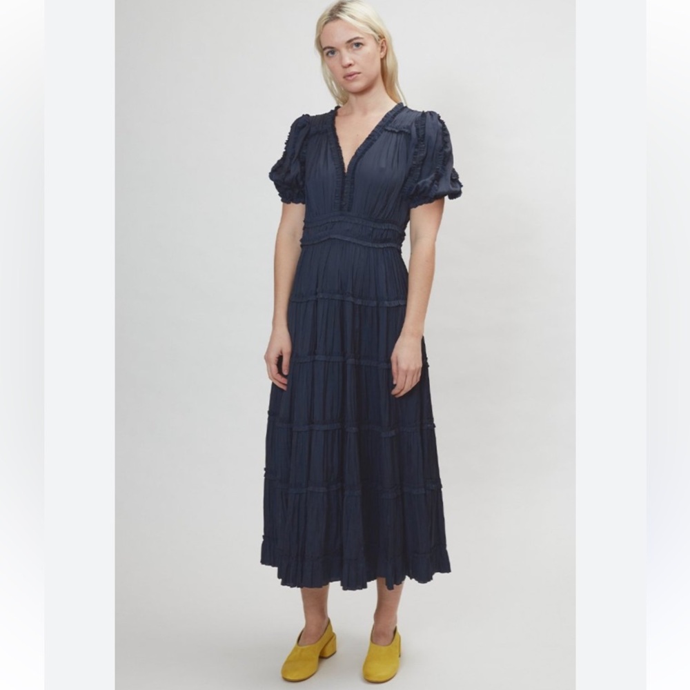Ulla Johnson Navy Blue Maxi Dress
